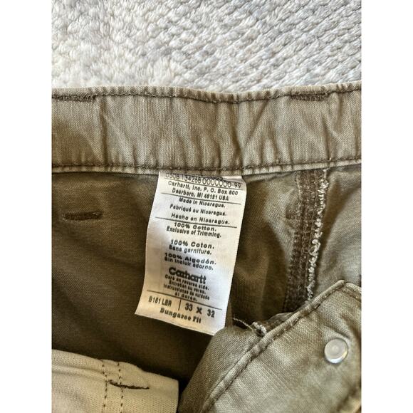 Carhartt Men's Utility Work Pant Loose Fit Brown TAGGED 33 x 32 ACTUAL 32 X 31 - Picture 4 of 7